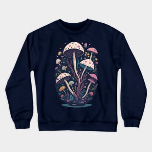 Funny colorful mushrooms Crewneck Sweatshirt